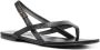 Saint Laurent leather crossover-strap flat sandals Black - Thumbnail 2