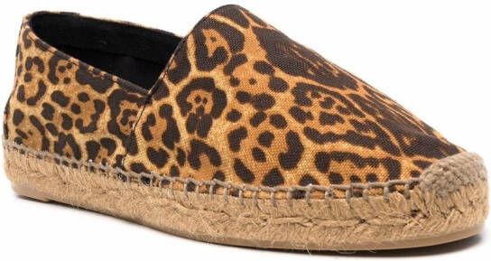 Saint Laurent leopard-print espadrilles Neutrals