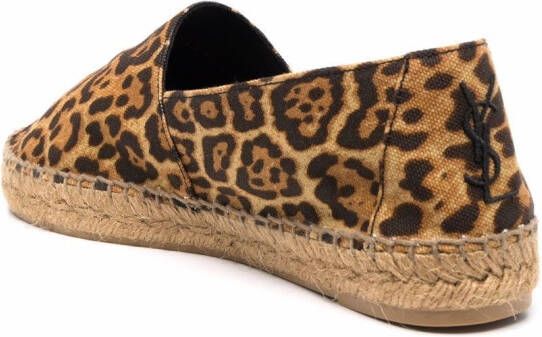 Saint Laurent leopard-print espadrilles Neutrals