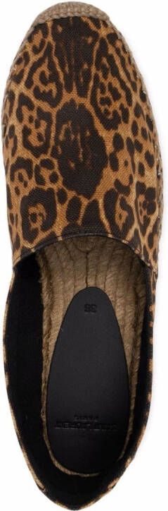 Saint Laurent leopard-print espadrilles Neutrals