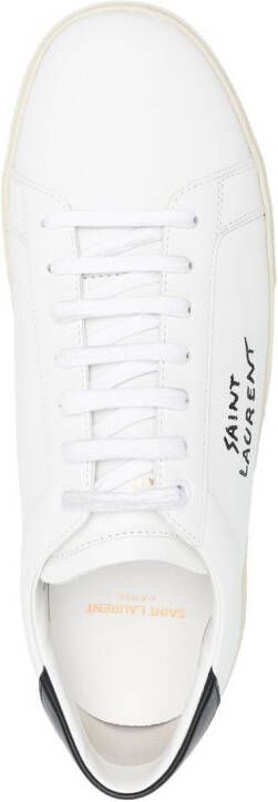 Saint Laurent logo-embroidered low-top sneakers White