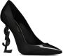Saint Laurent logo-heel leather pumps Black - Thumbnail 2