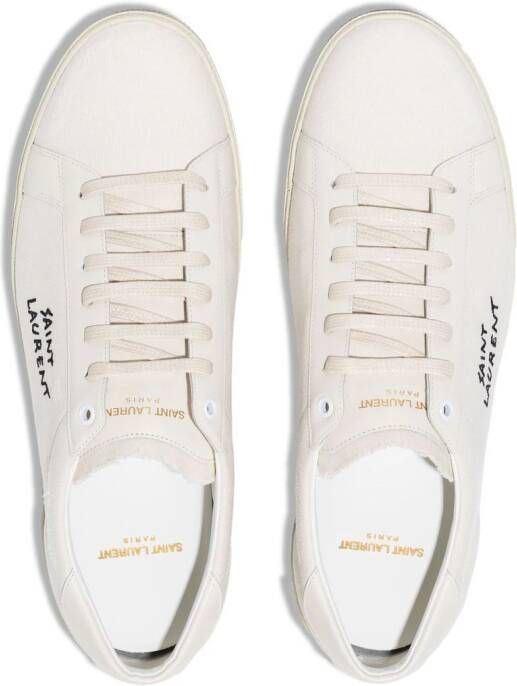 Saint Laurent logo-print low-top sneakers Neutrals