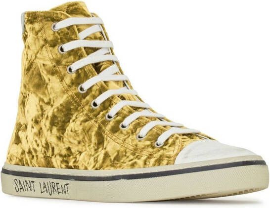 Saint Laurent Malibu high-top sneakers Gold