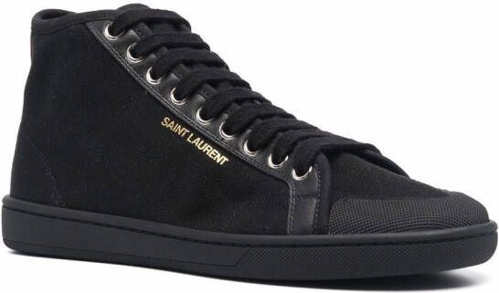 Saint Laurent mid-top lace-up sneakers Black