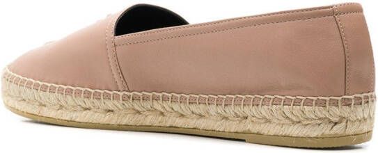 Saint Laurent Cassandre-embossed espadrilles Neutrals