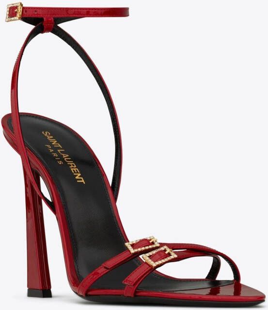 Saint Laurent Nuit 110 high-heeled sandals Red
