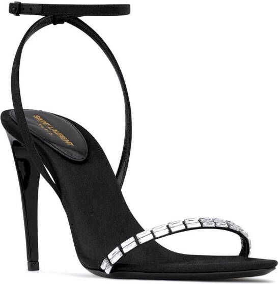 Saint Laurent Nuit 90 high-heeled sandals Black