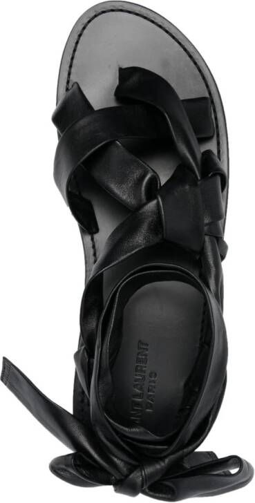 Saint Laurent open-toe strap-detail sandals Black