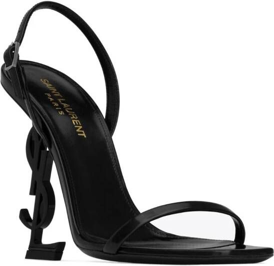 Saint Laurent Opyum 110mm leather sandals Black