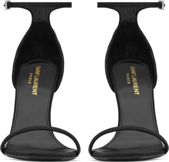 Saint Laurent Opyum 110mm satin sandals Black