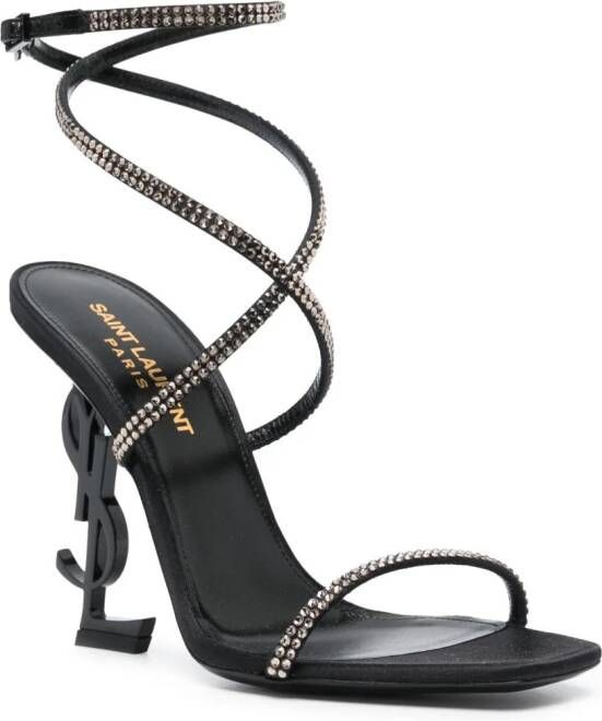 Saint Laurent Opyum 120mm YSL heel sandals Black