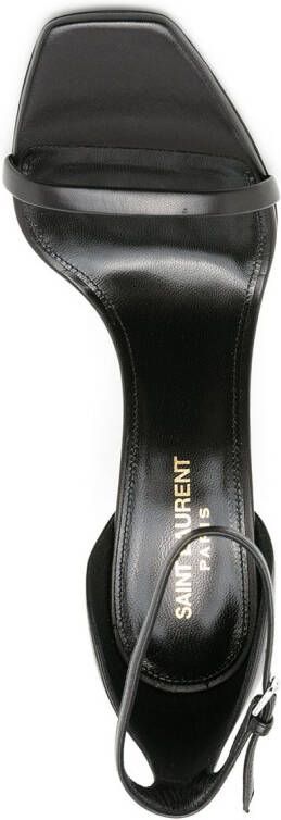 Saint Laurent Opyum 85mm logo-heel sandals Black