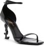 Saint Laurent Opyum 85mm patent leather sandals Black - Thumbnail 2
