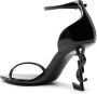 Saint Laurent Opyum 85mm patent leather sandals Black - Thumbnail 3