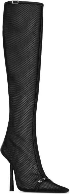 Saint Laurent Oxalis 115mm leather boots Black