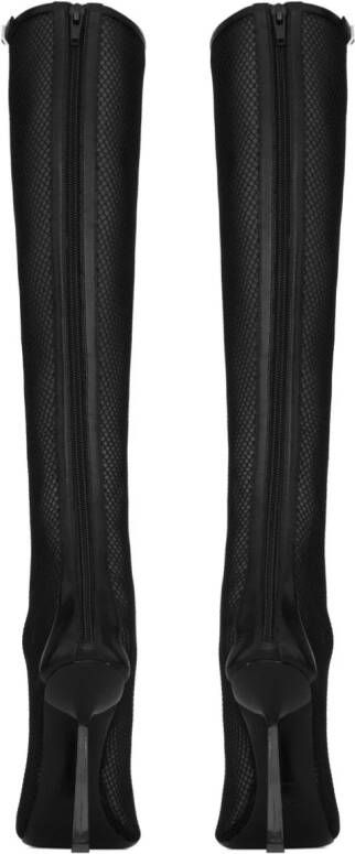 Saint Laurent Oxalis 115mm leather boots Black