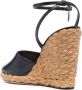 Saint Laurent wedge espadrille sandals Black - Thumbnail 3