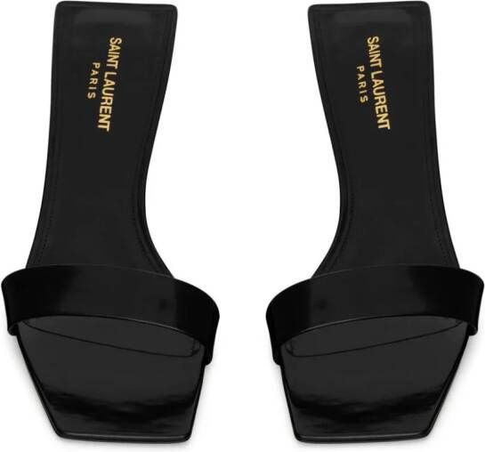 Saint Laurent Pam 70mm leather sandals Black