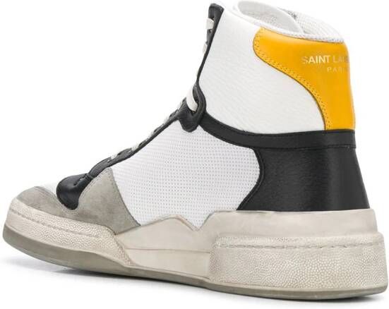 Saint Laurent panelled high-top sneakers White