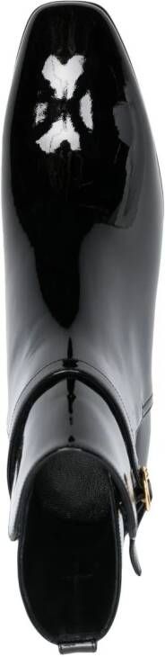 Saint Laurent patent 70mm ankle boots Black
