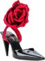 Saint Laurent pointed flower pumps Black - Thumbnail 2