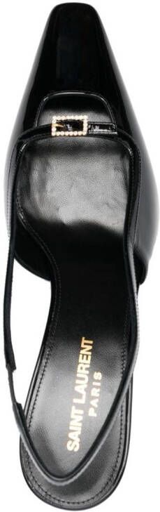 Saint Laurent pointed-toe 70mm slingback pumps Black