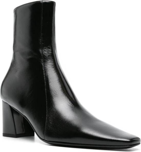 Saint Laurent pointed-toe panelled boots Black