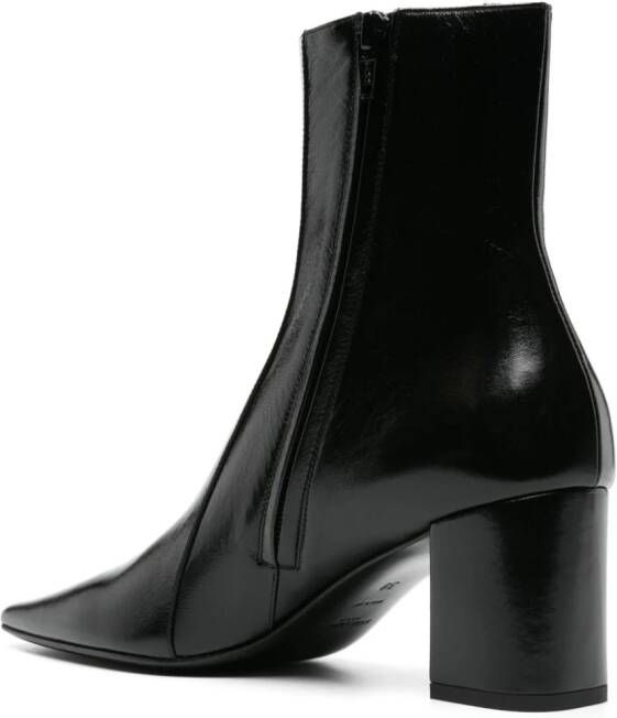 Saint Laurent pointed-toe panelled boots Black