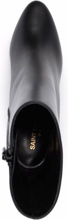 Saint Laurent 100mm leather boots Black