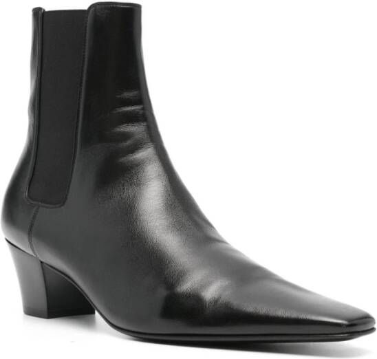 Saint Laurent Rainer 70mm leather boots Black