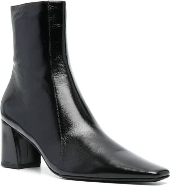 Saint Laurent Rainer 75mm leather boots Black