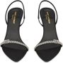 Saint Laurent Rendez-Vous 75mm satin sandals Black - Thumbnail 3