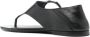 Saint Laurent ring leather flat sandals Black - Thumbnail 3