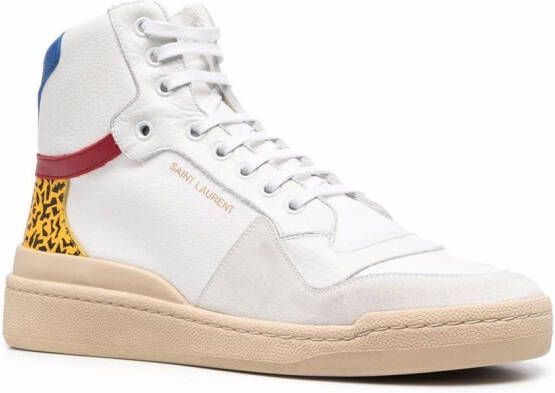 Saint Laurent SL-24 mid-top lace-up sneakers White