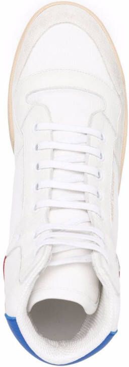 Saint Laurent SL-24 mid-top lace-up sneakers White