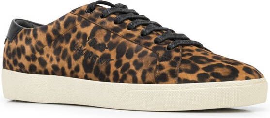 Saint Laurent SL06 Court Classic leopard sneakers Brown