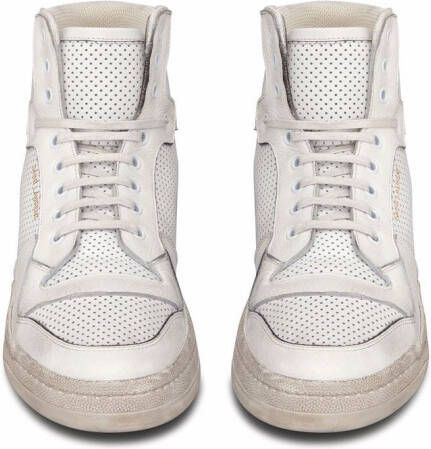 Saint Laurent SL24 leather high-top sneakers White