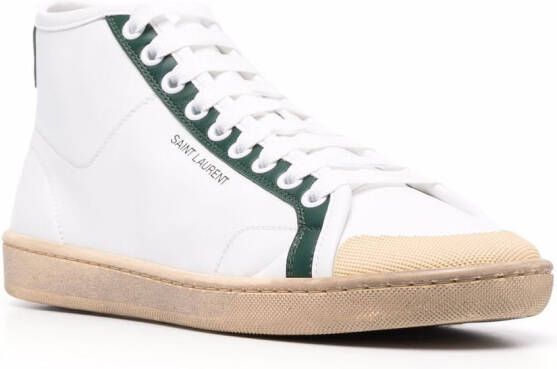 Saint Laurent SL39 high-top lace-up sneakers White