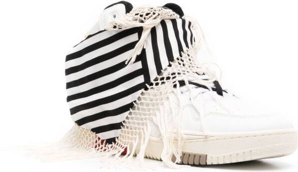 Saint Laurent Smith bandana-detail high-top sneakers White
