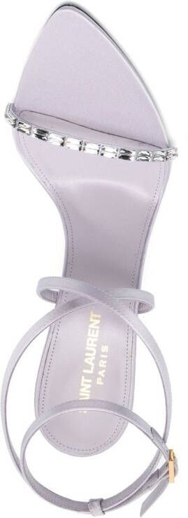 Saint Laurent strap-detail open-toe sandals Purple