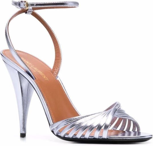 Saint Laurent 100mm Tina sandals Purple