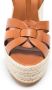 Saint Laurent T-strap 85mm espadrille wedge sandals Brown - Thumbnail 2
