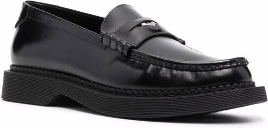 Saint Laurent Teddy Penny leather loafers Black