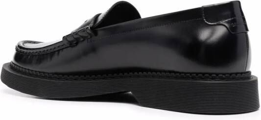 Saint Laurent Teddy Penny leather loafers Black