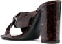 Saint Laurent tortoiseshell-effect twist-detail sandals Brown - Thumbnail 3