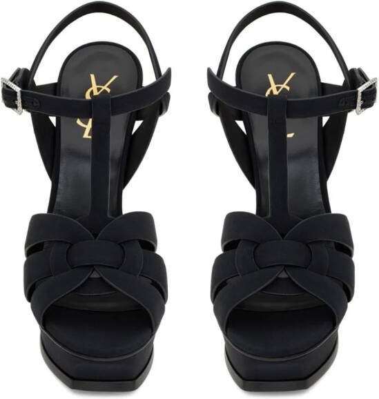Saint Laurent Tribute 105mm platform sandals Black