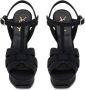 Saint Laurent Tribute 105mm platform sandals Black - Thumbnail 3