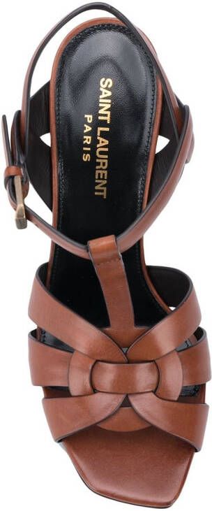 Saint Laurent Tribute 110mm sandals Brown