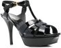 Saint Laurent Tribute 115mm sandals Black - Thumbnail 2